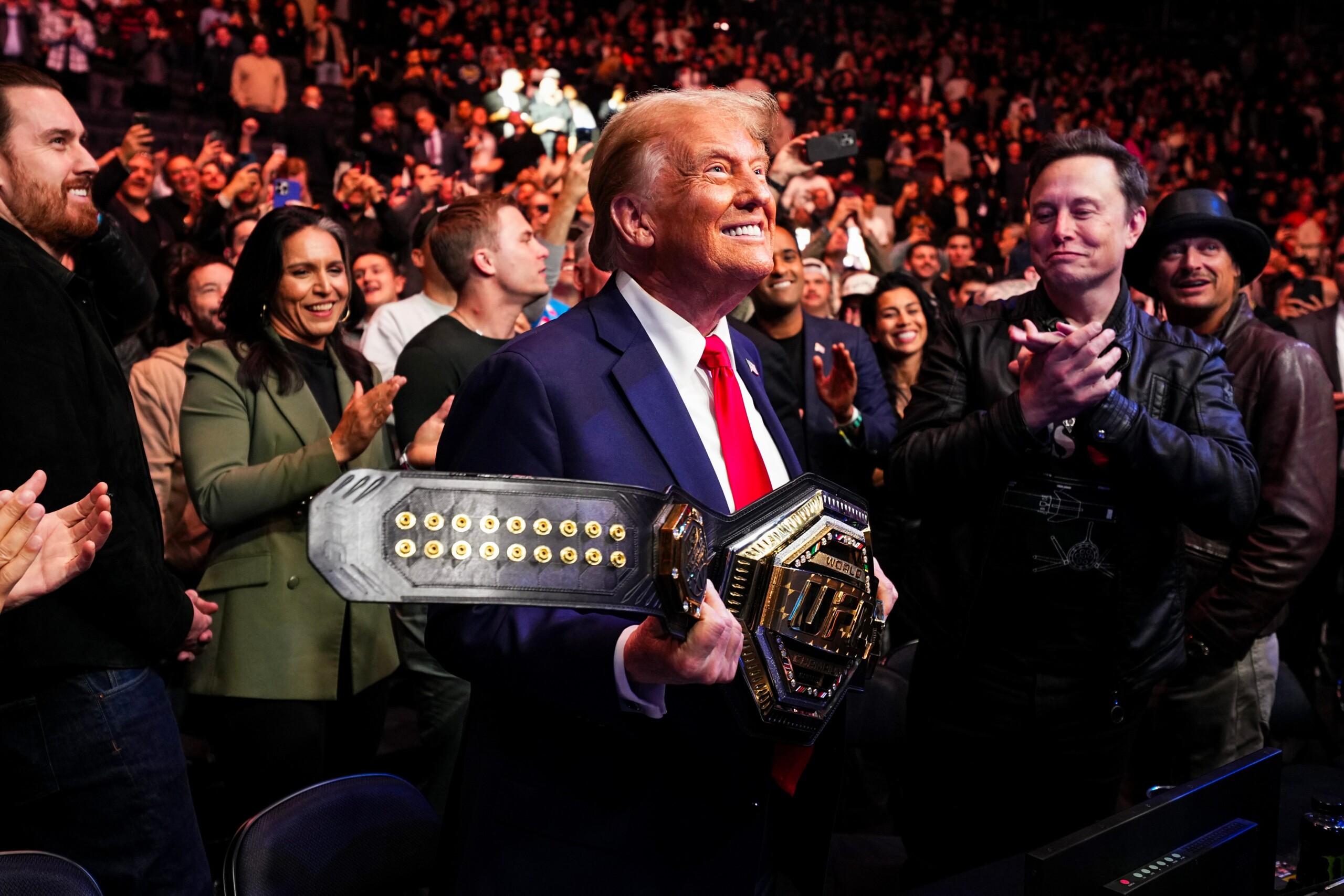 Donald Trump Returns To Madison Square Garden For UFC Fight, Flanked By Elon Musk and MAGA Allies